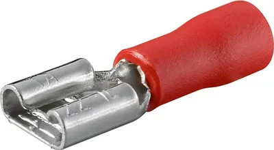Produktbild von Fixpoint Kabelschuhe, Stecker & Verbinder, Typ:100x Flachsteckhülse rot 2.8