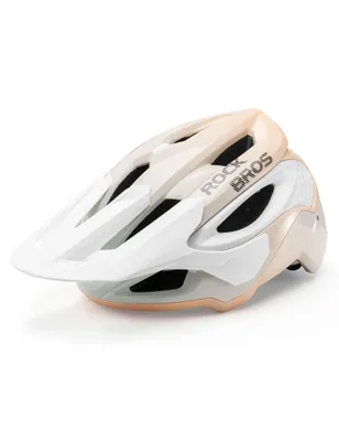 Immagine prodotto di ROCKBROS Casco da bicicletta Casco MTB traspirante con visiera regolabile con chiusura magnetica Ultraleggero per Downhill Albicocca smerigliato