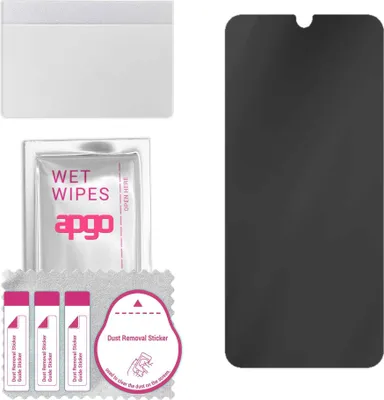 Produktbild von apgo Hybrid Privacy Schutzglas, Matt, kompatibel mit Samsung Galaxy A04s, Anti-Spy, toller Ersatz für Hartglas, kratzfester Displayschutzglas, Displayschutz, Full Glue