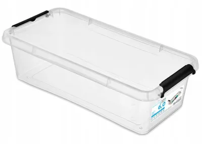 Produktbild von Kunststoffbehälter mit Deckel transparent 6 L SimpleStore