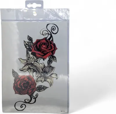 Produktbild von Temporäre Tattoos – Kunstvolle Designs für Ausdrucksstarke Körperschmuck Rosen mit Blüten