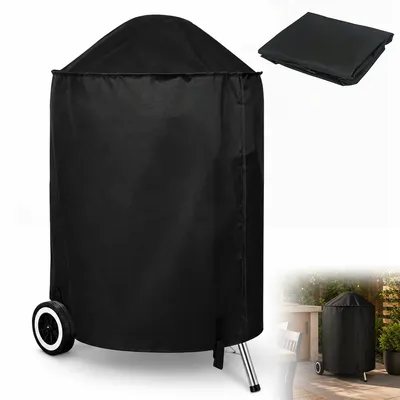 Produktbild von Grillabdeckung Rund 71 cm, wasserdichte Grillhaube aus 210D Oxford-Gewebe, UV-beständig, wetterfest, für Kugelgrill