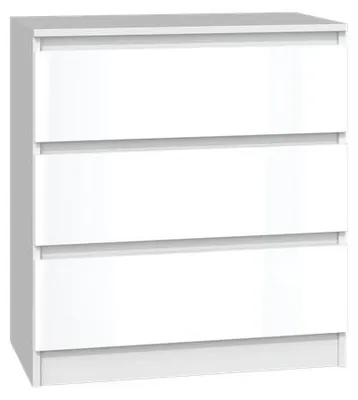 Obrázek produktu pro Topeshop M3 BIEL POŁYSK, Bílá, 3 zásuvka/zásuvek, Dřevotřískové desky, Jednobarevný, Moderní, Dřevotřískové desky
