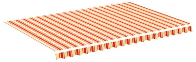 Obrázok produktu pre vidaXL Náhradný materiál na markízu, žltá a oranžová farba, 450x300 cm, polyester