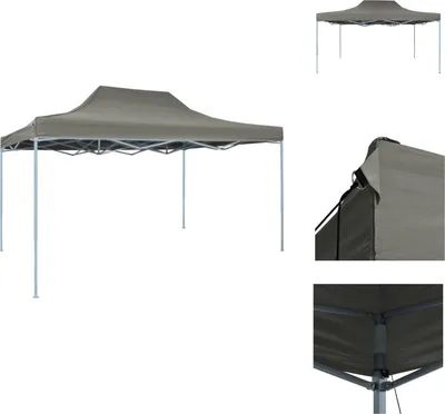 Image de vidaXL Tente de réception professionnelle pliable 3×4 m acier anthracite - Pavillons & Tentes de réception