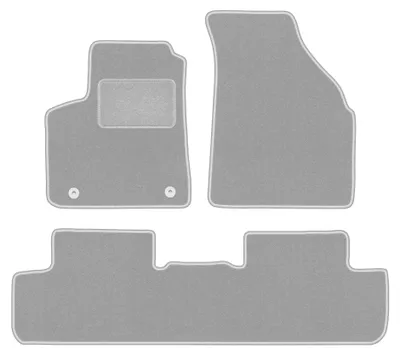 Produktbild von Velours-Fußmatten für Chevrolet Tacuma 2000-2011 (Minivan) – 4-tlg, Grau, passgenau – Wielganizator OSLO