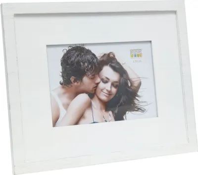 Image de Deknudt cadre photo S67KS passe-partout en bois 15x20 cm blanc