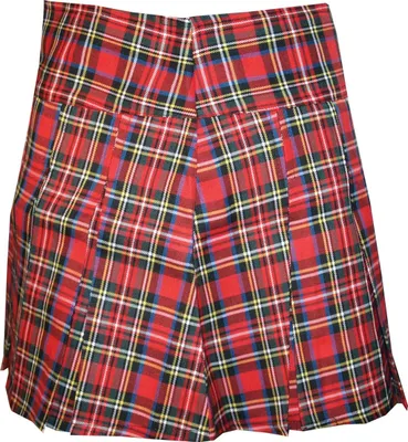 Produktbild von Langer Damenrock mit traditionellem Karomuster im schottischen Tartan-Stil in Rot