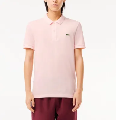 Image de Lacoste L1212 Short Sleeved Ribbed Collar S Couleur Rose