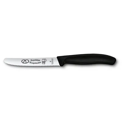 Produktbild von VICTORINOX Gemüsemesser Swiss Classic Bayerische Brotzeit silber, schwarz glatt, Klinge: 11,0 cm