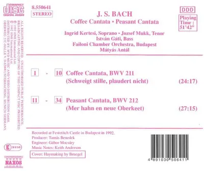 Obrázok produktu pre Johann Sebastian Bach (1685-1750) - Kantáty BWV 211 a 212