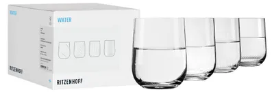 Wasserglas-Set 4er-Pack 400 ml Kristallglas spülmaschinenfest
