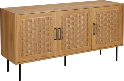 Immagine prodotto di Credenza rettangolare scandinava a 3 ante L150 cm in legno - Oviala Noah