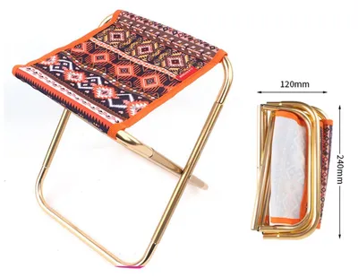 Produktbild von INF Klapphocker 7075 Aluminium mit Polyester Sitz 24.8x22.5x27cm