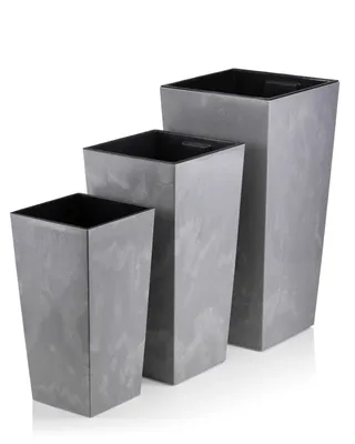 Obrázek produktu pro Sada betonových květináčů Porto šedá 3 kusy