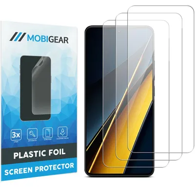 Produktbild von Mobigear Displayschutzfolie für POCO X6 Pro – Displayschutzfolie, kompatibel mit Hüllen (3er-Pack)