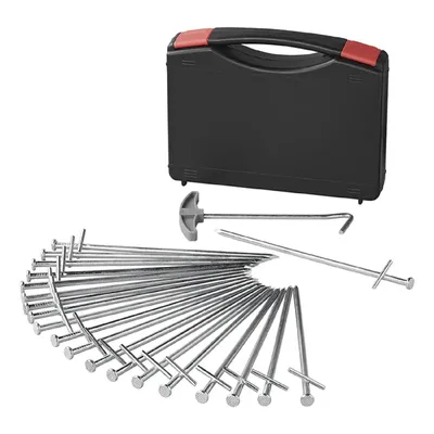 Zdjęcie produktu dla Felsbodenhering 23 cm Metal mit geschweißtem Querstift - Set von 20 Stück im Koffer