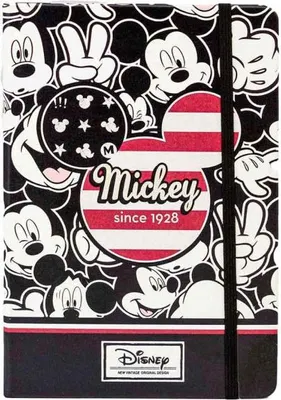 Image de Carnet de notes stylé MICKEY MOUSE, couverture rigide, 100 pages, 01787