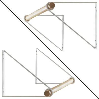 Produktbild von Wandmontierter Kleiderständer - Industrieller Stil Holzkleiderstange für den Eingangsbereich - Weißer Kleiderständer für das Schlafzimmer - IBUYKE TYJ005W-2 Halbmöbel mit Kapstok
