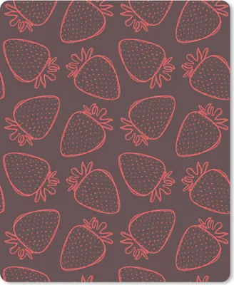 Produktbild von MuchoWow® Mauspad Mousepad Muster - Erdbeere - Punkte - Obst 19x23 cm - Mousepads - Maus Mat - Pad - Mausunterlage - Mauspads - Spielen