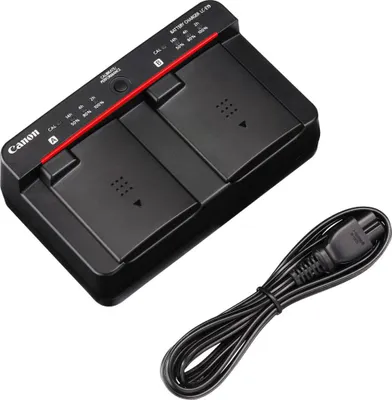 Produktbild von Canon LC-E19 Akkuladegerät, AC, Indoor Batterieladegerät, EOS-1D X Mark II, LP-E19, LP-E4, LP-E4N, Schwarz, 1 Stück(e)