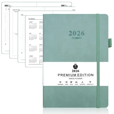 Image de Agenda 2026 format A5, avec répartition des jours et couverture rigide