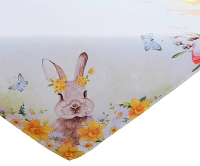 Produktbild von Tischdecke VERA Osterhasen & Osterglocken Polyester 85 x 85 cm