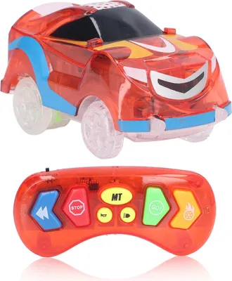 Image de Tracks Cars 6 LED Lights télécommande parcours lumineux avec musique pour enfants rouge