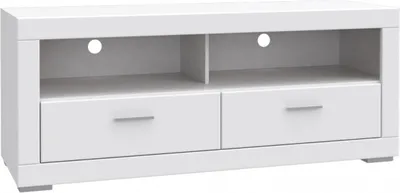 Produktbild von Furniture24 Tv Schrank Snow SNWT12 Fernsehentisch Lowboard Unterschrank 2 Schubkästen Weiß
