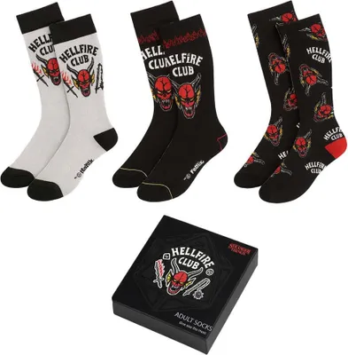 Zdjęcie produktu dla Skarpetki Stranger Things 3-pack 38-45 Hellfire Club