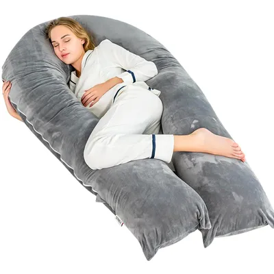 Produktbild von Strex Schwangerschaftskissen XXL - 280cm - Abnehmbarer Bezug - Seitenschläferkissen / Body Pillow / Körperkissen / Stillkissen