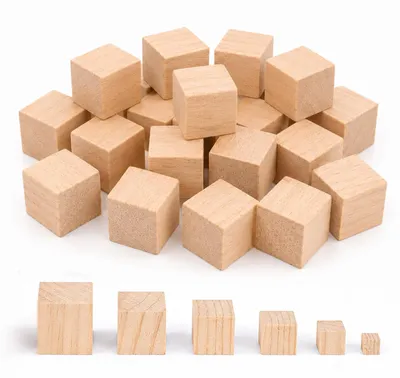 Zdjęcie produktu dla Drewniane kostki - 4 cm - 25 sztuk