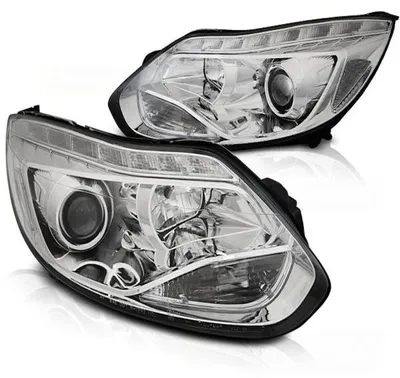 Produktbild von Scheinwerfer LED Tagfahrlicht Optik passend für Ford Focus 3 Bj. 11-14 Chrom