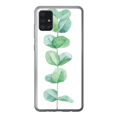 Produktbild von MuchoWow® Handyhülle Schutzhülle Hülle für Samsung Galaxy A52 5G Aquarell - Eukalyptus - Pflanze Silikon Softcase Handy Hülle - Umschlag