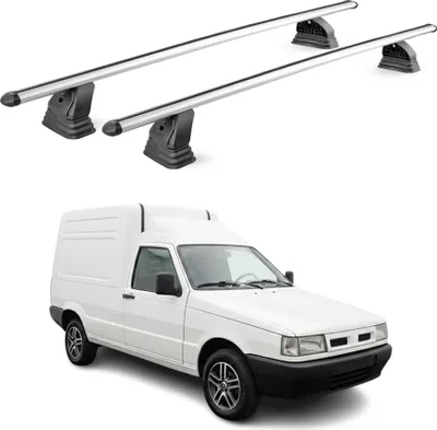 Image de Barres de toit transversales Alu pour Fiat Fiorino 1988-2000 75 kg Gris 2Pcs