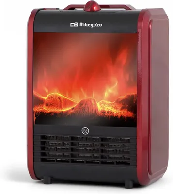 Image de Orbegozo Cheminée électrique 1500w Rouge,Noir One Size / EU Plug Rouge,Noir One Size