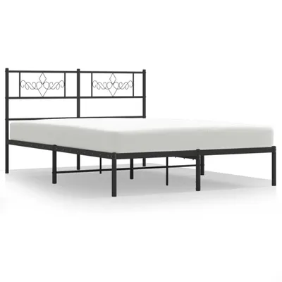 Obrázek produktu pro vidaXL Postel s čelem kovová černá 120x200 cm