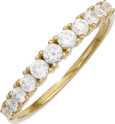 Produktbild von JOBO Damen Ring 333 Gold Gelbgold 11 Zirkonia Goldring Größe 56