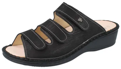 Produktbild von FINN COMFORT Pisa Damen Pantolette schwarz Nubukleder - Größe: 38