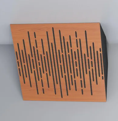 Immagine prodotto di Confezione da 2 – Trappola acustica angolare per bassi | 50x50 cm | Assorbimento delle basse frequenze per studi e teatri | Diffusione | [WAVE-H-150 mm | Ciliegio]