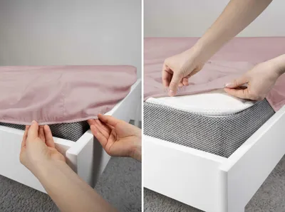 Produktbild von Satinlaken mit Gummizug 220x200 Mikrofaser rosa