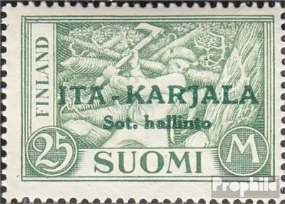 Produktbild von Briefmarken Finnische Bes. Ostkarelien 1941 Mi 15 postfrisch Freimarken