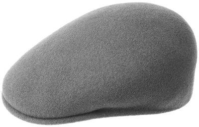 Kangol Flat Cap Schiebermütze 504 aus reiner Wolle in grau