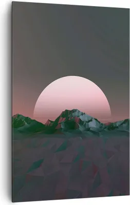 Produktbild von Bild auf Leinwand - Leinwandbild - Einteilig - Landschaft Berge Sonne - 80x120cm - Wand Bild - Wanddeko - Wandbilder - Leinwanddruck - Wanddekoration - Leinwand bilder - Wandbild - PA80x120-4320