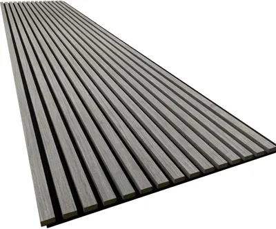 Produktbild von Endorphin 8 Stück Akustikpaneele 61x266x2,1cm Holzfurnier Eiche grau