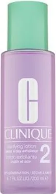 Obrázek produktu pro Clinique Clarifying Lotion 2, Obličejové mléko, Ženy, 200 ml, Smíšená pleť, Suchá pokožka, Mastná pleť, Velmi suchá pokožka, Hydratující, Vyhlazující, Láhev