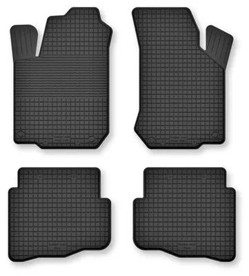 Produktbild von Gummi-Fußmatten für Nissan Almera N16 2000-2006 (Schrägheck) – 4-tlg, Schwarz, Semi-Universal, angepasst – Wielganizator Semi-Universal