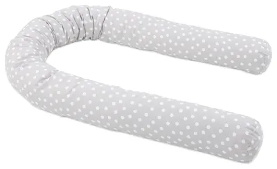 Produktbild von babybay Nestchenschlange Piqué passend für Kinderbetten, perlgrau Punkte weiß