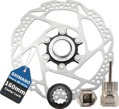 Produktbild von Shimano Bremsscheibe SM-RT54 160mm Centerlock Innenverzahnung + Werkzeug