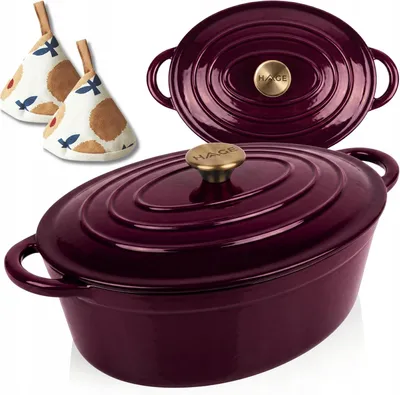 Produktbild von Emaillierte Gusseisen-Bratpfanne 6 l HAGE EGGPLANT